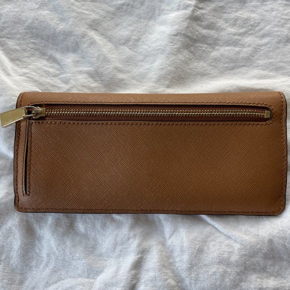 Michael Kors Leather Jet Set Travel Wallet Brown / Caramel - Picture 2 of 13